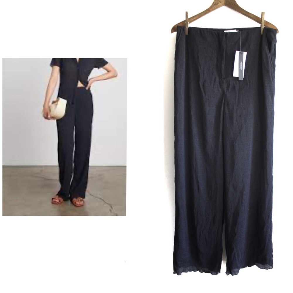 Who What Wear NWT Madden High Waisted Chiffon Plisse Pants Large